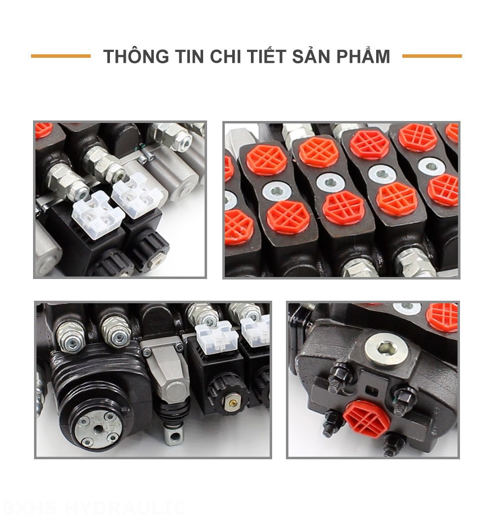 SD8 Điều khiển thủ công Xy lanh 8 Van định hướng phân đoạn